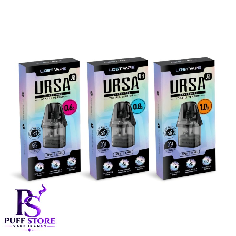  كارتریج لاست ویپ اورسا بسته ۳عددی CARTRIDGE LOST VAPE URSA V3 3PCS