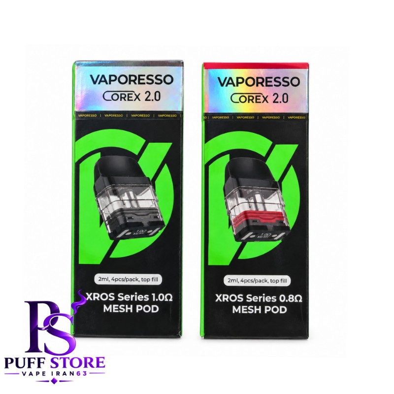 کارتریج ویپرسو ایکسراس ۲میل بسته ۴ عددی CARTRIDGE VAPORESSO XROS COREX 2.0 2ML 4PCS