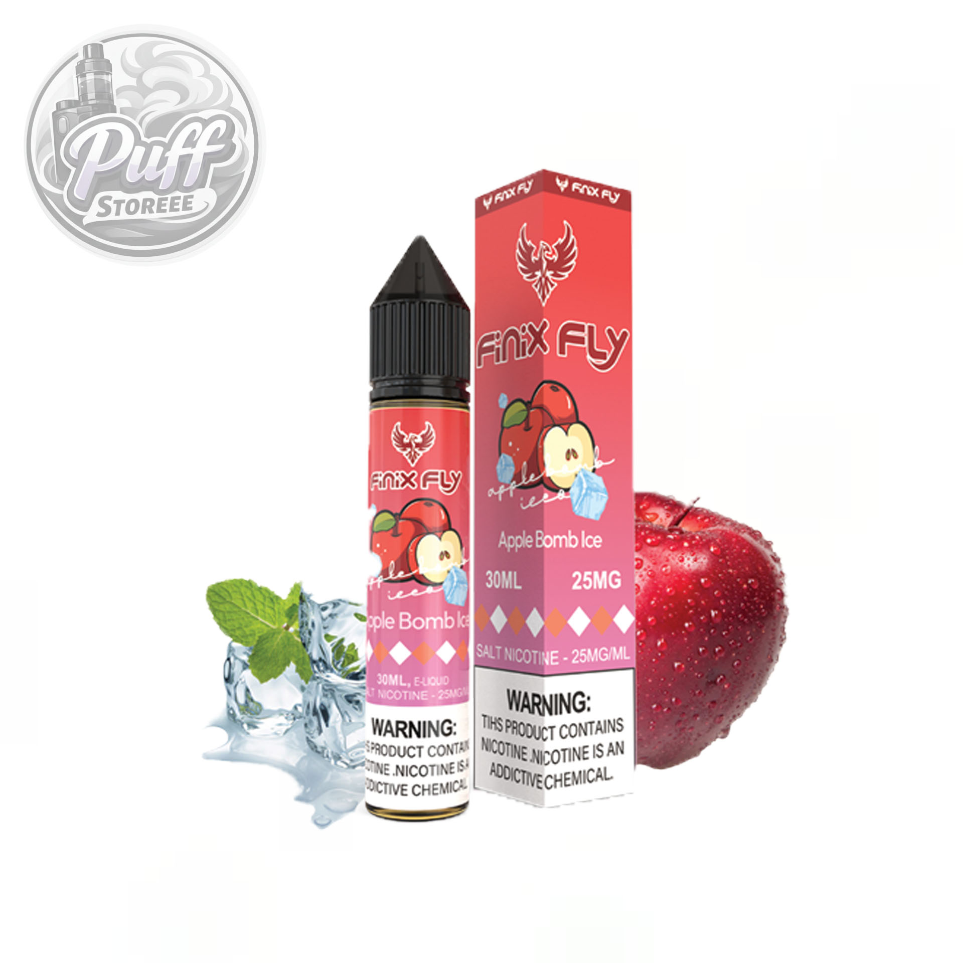 سالت فینیكس فلاي سیب ترش یخ ( 30میل )FINIX FLY 30ML APPLE BOMB ICE