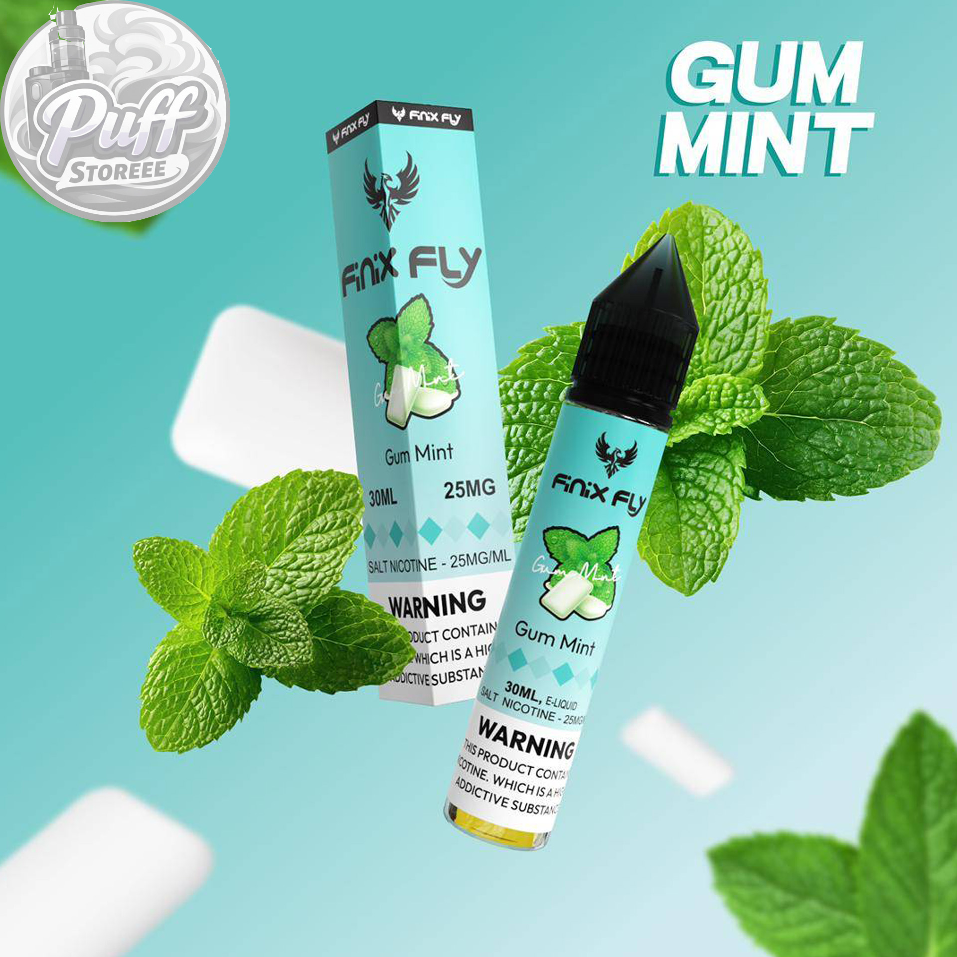 سالت فینیكس فلاي آدامس نعنا ( 30میل )FINIX FLY 30ML GUM MINT