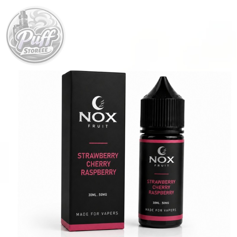 جویس سالت نکس فروت توت فرنگی آلبالو تمشک نیکوتین ۵۰(۳۰میل)NOX FRUIT 30ML STRAWBERRY CHERRY RASPBERRY 50MG