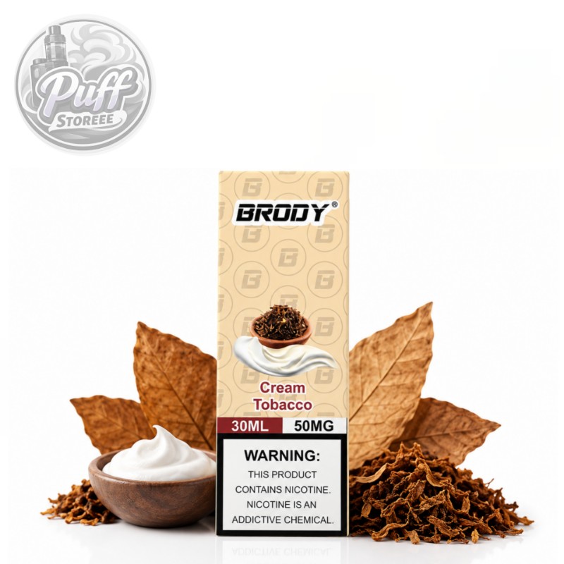 جویس سالت برودی تنباکو خامه نیکوتین ۵۰(۳۰میل)BRODY 30ML CREAM TOBACCO 50MG