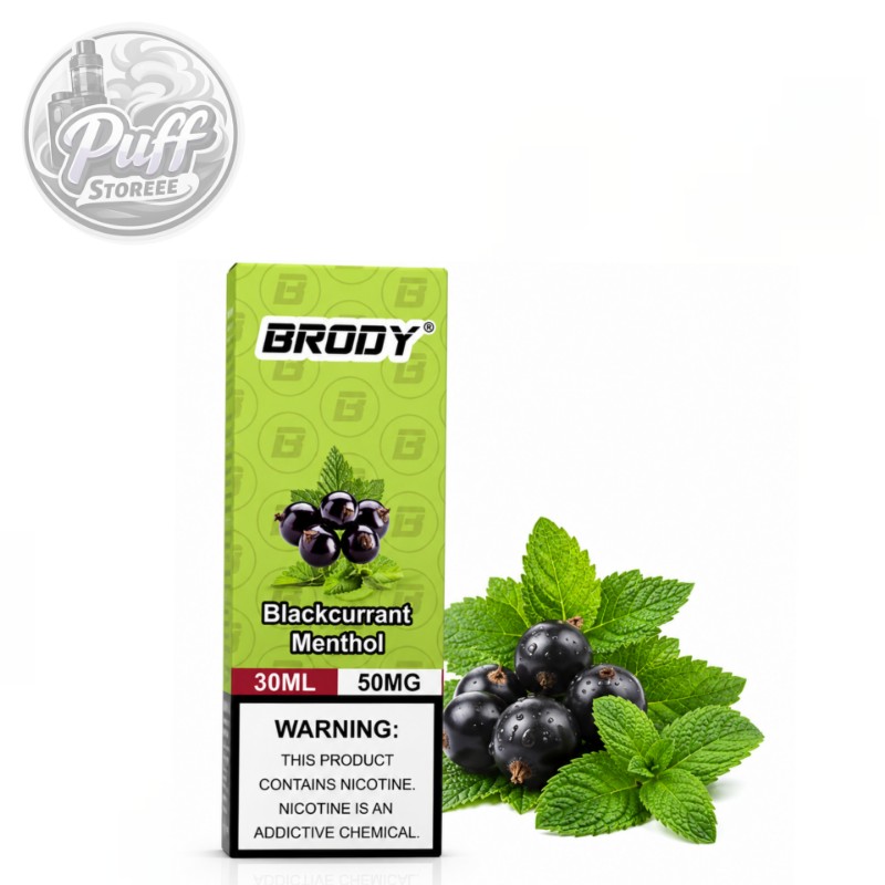 جویس سالت برودی انگور فرنگی سیاه نعنا نیکوتین ۵۰(۳۰میل)BRODY 30ML BLACKCURRANT MENTHOL 50MG