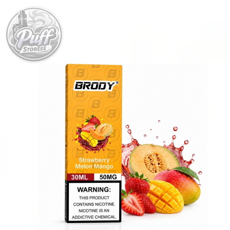 جویس سالت برودی توت فرنگی طالبی انبه نیکوتین ۵۰(۳۰میل)BRODY 30ML STRAWBERRY MELON MANGO 50MG