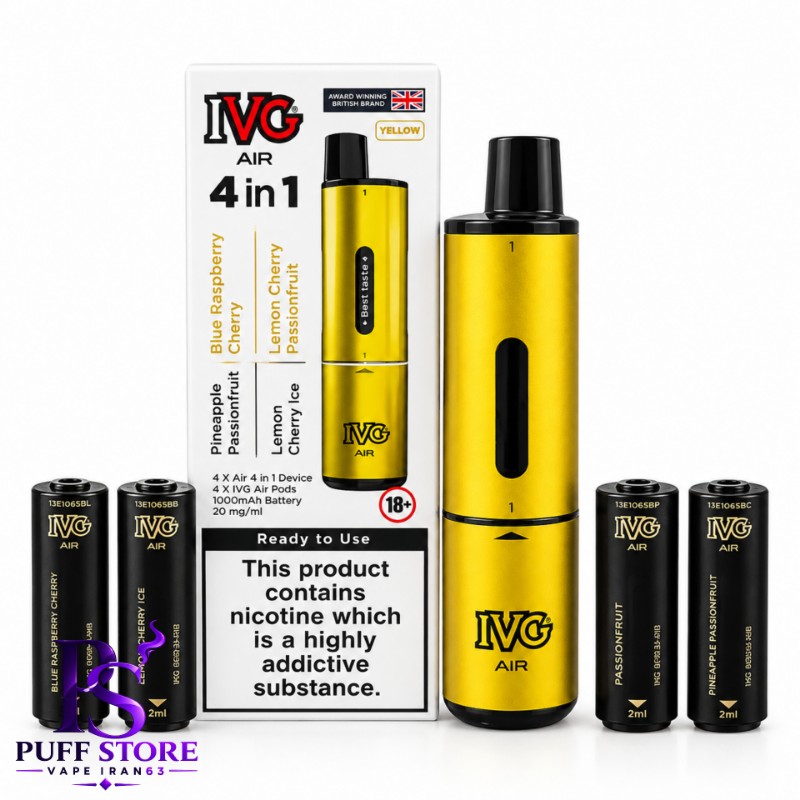 پاد یکبارمصرف آی وی جی ۶۰۰۰پافIVG AIR 4IN1 POD KIT 
