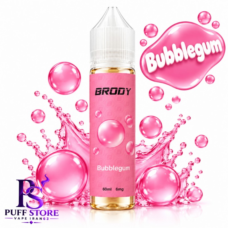 جویس آدامس بادکنکی نیکوتین ۶ برودی (۶۰میل)JUICE BRODY 60ML BUBBLEGUM 6MG 