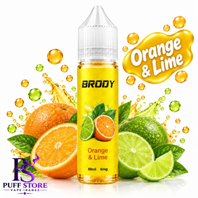 جویس پرتقال لیمو نیکوتین ۶ برودی (۶۰میل)JUICE BRODY 60ML ORANGE LIME 6MG 