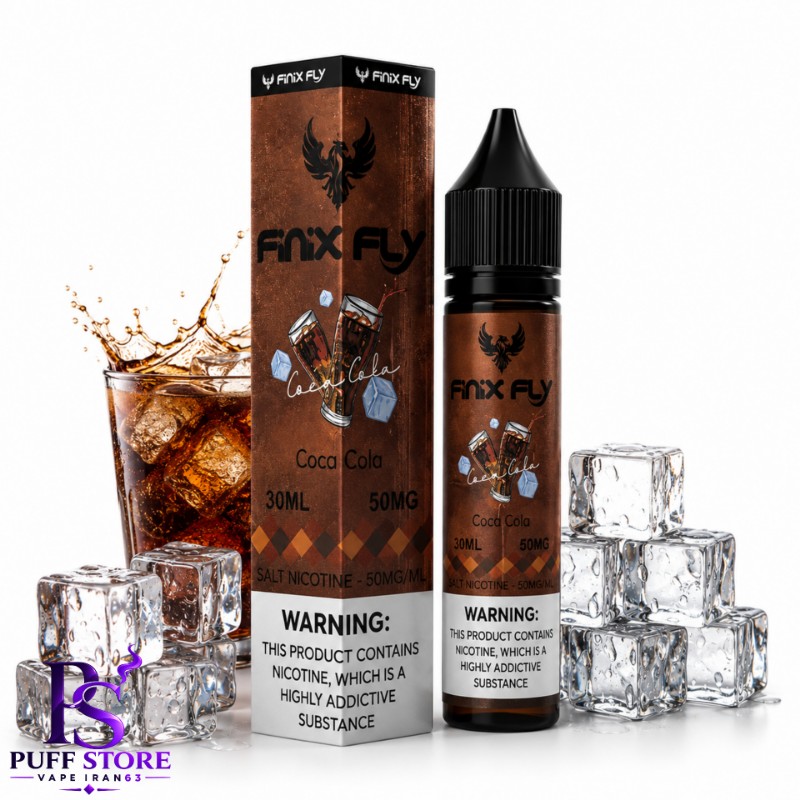 سالت نیکوتین ‌فینیكس فلاي نوشابه یخ  (۳۰میل)SALT NICOTIN FINIX FLY 30ML COCA COLA