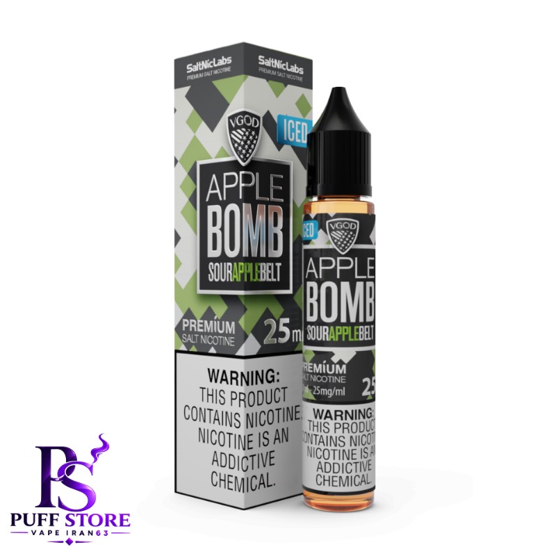 سالت نیکوتین ویگاد بمب سیب ترش یخ (30میل )VGOD SALT NICOTIN 30ML APPLE BOMB ICED