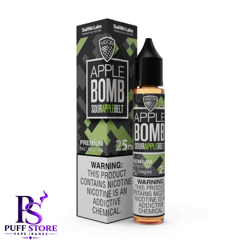 سالت نیکوتین ویگاد بمب سیب ترش (30میل )VGOD SALT NICOTIN 30ML APPLE BOMB 