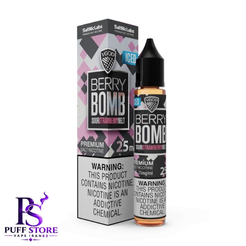 سالت نیکوتین ویگاد بمب توت فرنگي یخ (30میل )VGOD SALT NICOTIN 30ML BERRY BOMB ICED