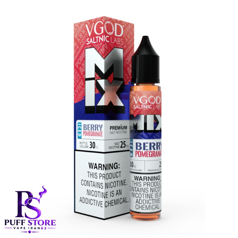 سالت نیکوتین ویگاد میکس بلوبري انار یخ (30میل )VGOD SALT NICOTIN 30ML MIX BERRY POMEGRANATE ICED