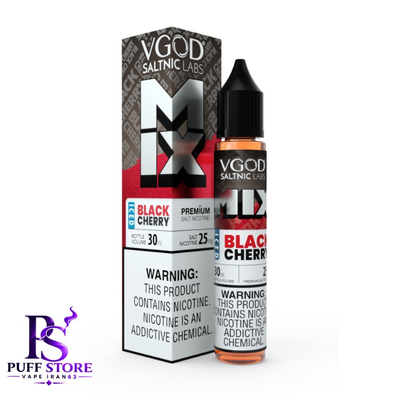 سالت نیکوتین ویگاد میکس گیلاس سیاه یخ (30میل )VGOD SALT NICOTIN 30ML MIX BLACK CHERRY ICED 