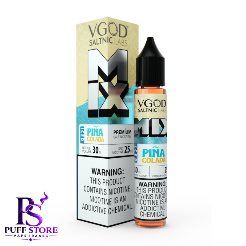 سالت نیکوتین ویگاد میکس آناناس نارگیل پیناكولادا یخ (30میل )VGOD SALT NICOTIN 30ML MIX PINA COLADA ICED