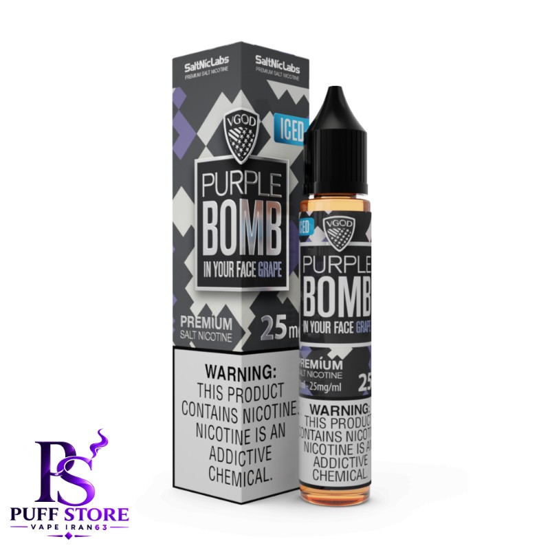 سالت نیکوتین ویگاد انگور یخ (۳۰میل)VGOD SALT NICOTIN 30ML PURPLE BOMB ICED