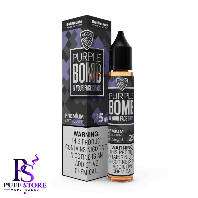 سالت نیکوتین ویگاد بمب انگور (30میل )VGOD SALT NICOTIN 30ML PURPLE BOMB