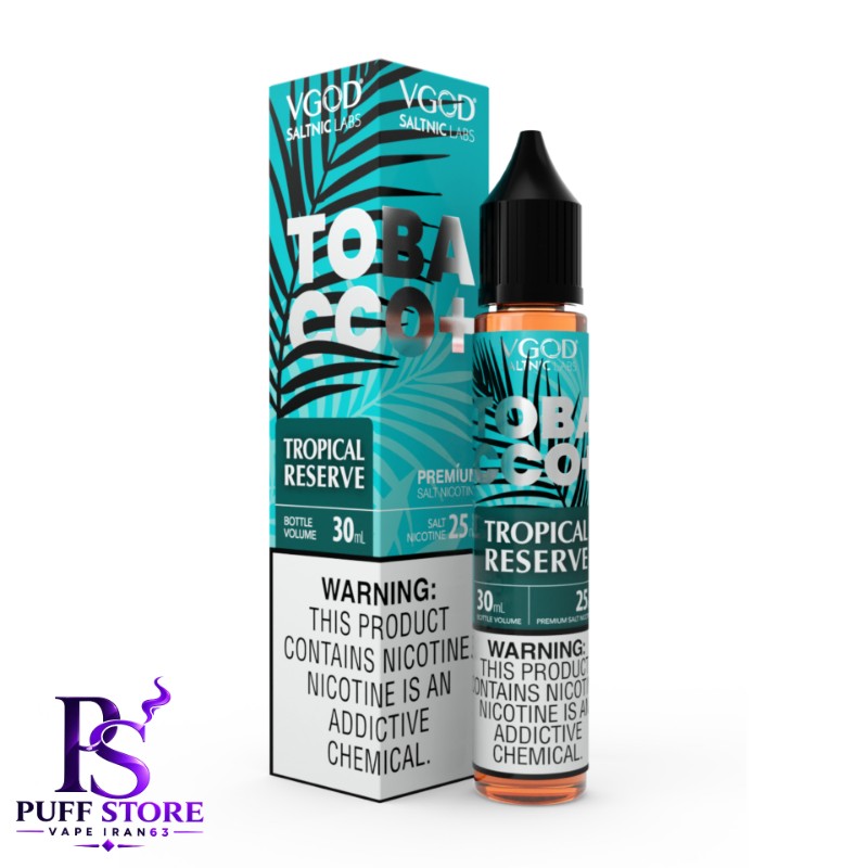 سالت نیکوتین ویگاد تنباكو و میوه هاي استوایي (30میل )VGOD SALT NICOTIN 30ML TOBACCO+ TROPICAL RESERVE
