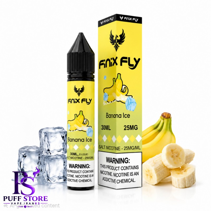 سالت نیکوتین فینیكس فلاي موز یخ ( 30میل )SALT NICOTIN FINIX FLY 30ML BANANA ICE