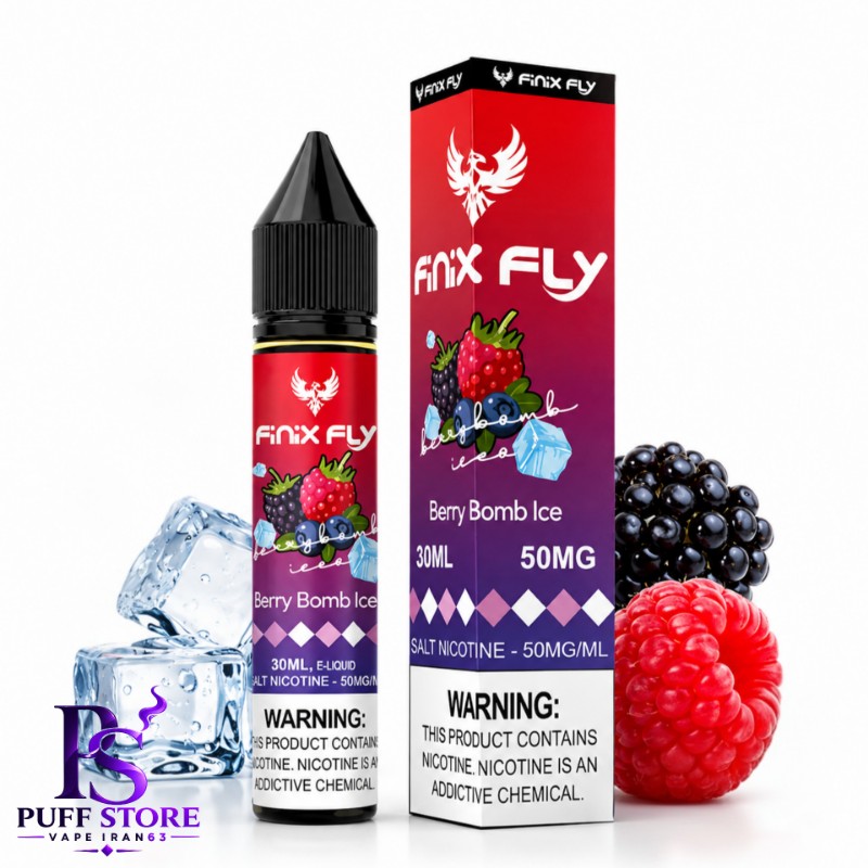 سالت نیکوتین فینیكس فلاي تمشك بلوبري توت فرنگي یخ ( 30میل )SALT NICOTIN FINIX FLY 30ML MIXED BERRIES