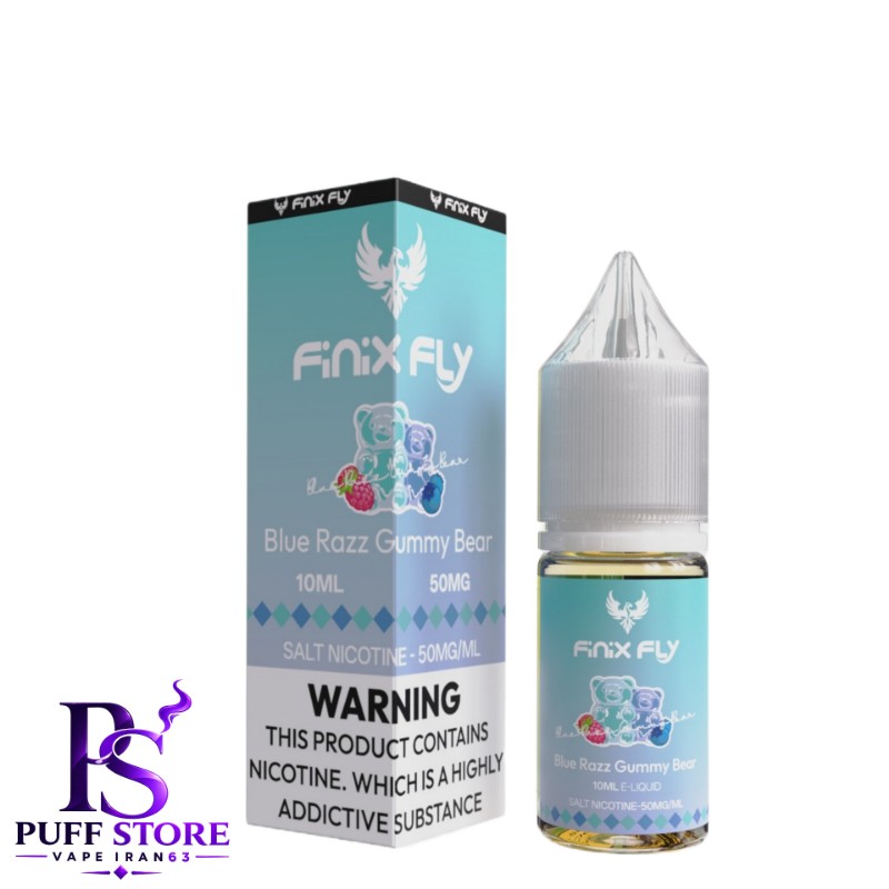 سالت نیکوتین ۵۰ فینیكس فلاي بلوبري تمشك آدامس خرسي(10میل )FINIX FLY SALT NICOTIN 10ML BLUE RAZZ GUMMY BEAR 50MG