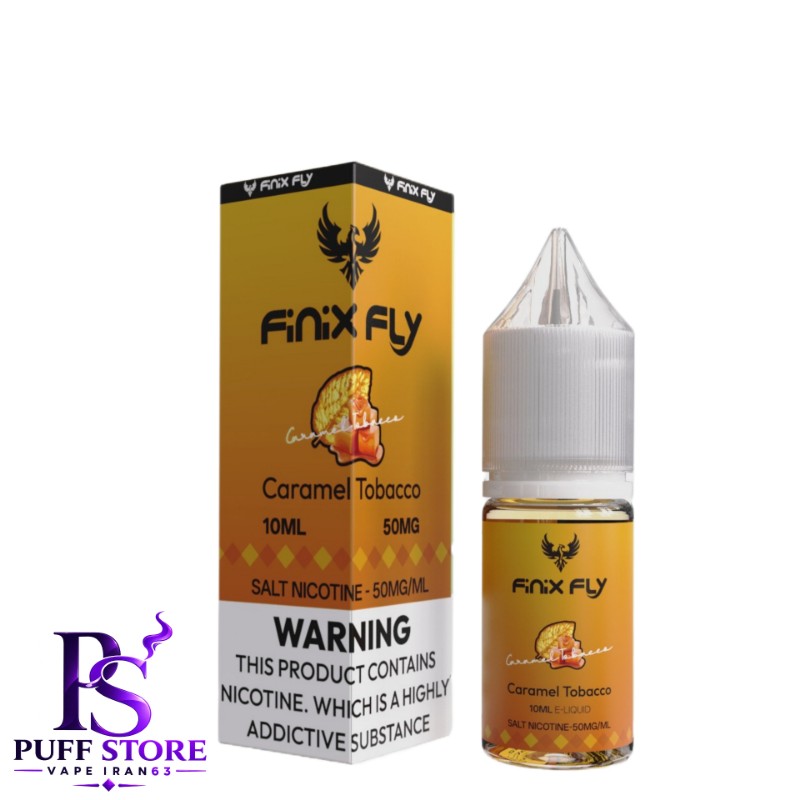 سالت نیکوتین ۵۰ فینیكس فلاي كارامل تنباكو (10میل )FINIX FLY SALT NICOTIN 10ML CARAMEL TOBACCO 50MG