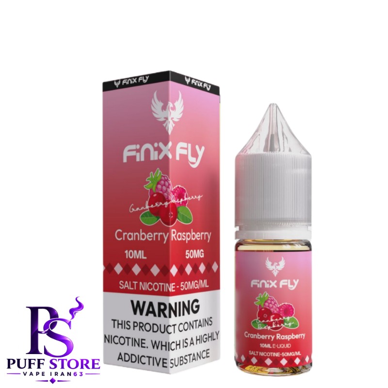 سالت نیکوتین ۵۰ فینیكس فلاي تمشک زغالخته(10میل )FINIX FLY SALT NICOTIN 10ML CRANBERRY RASPBERRY 50MG