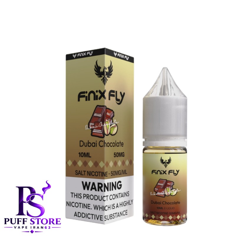 سالت نیکوتین ۵۰ فینیكس فلاي شكلات پسته (10میل )FINIX FLY SALT NICOTIN 10ML DUBAI CHOCOLATE 50MG
