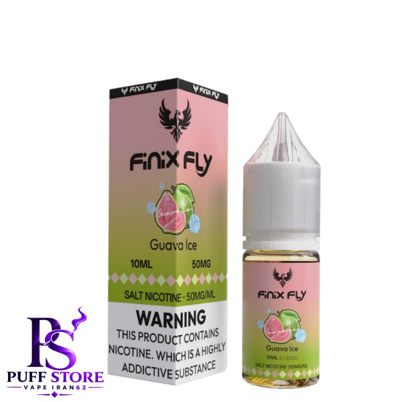سالت نیکوتین ۵۰ فینیكس فلاي گواوا یخ (10میل )FINIX FLY SALT NICOTIN 10ML GUAVA ICE 50MG