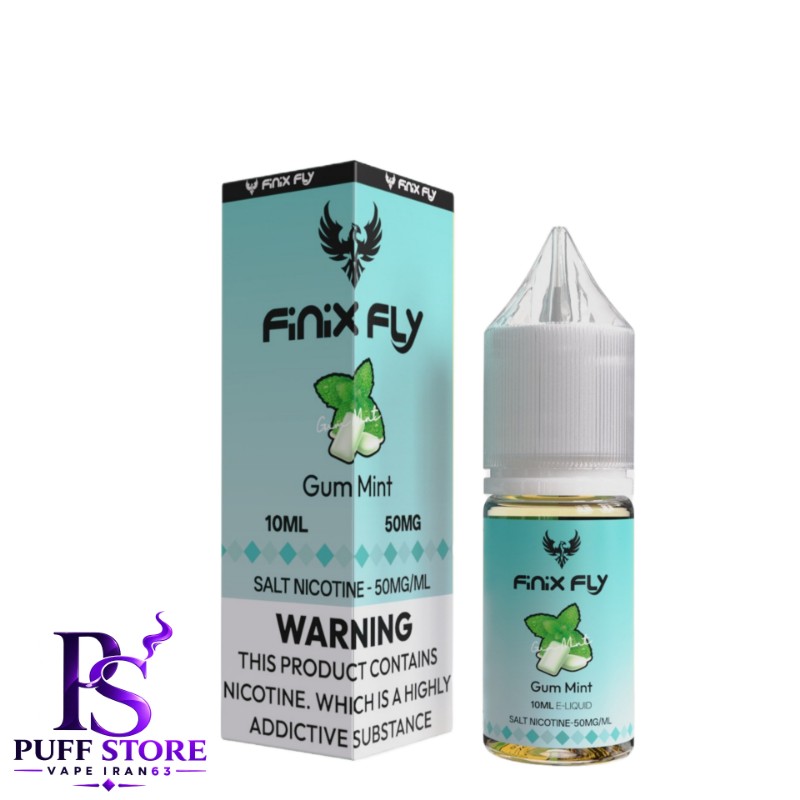 سالت نیکوتین ۵۰ فینیكس فلاي آدامس نعنا(10میل )FINIX FLY SALT NICOTIN 10ML GUM MINT 50MG