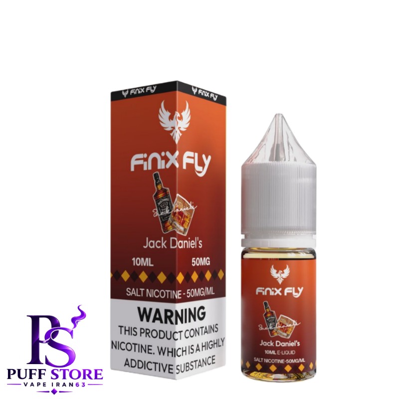 سالت نیکوتین ۵۰ فینیكس فلاي ویسکی جک دنیل(10میل )FINIX FLY SALT NICOTIN 10ML JACK DANIELS 50MG