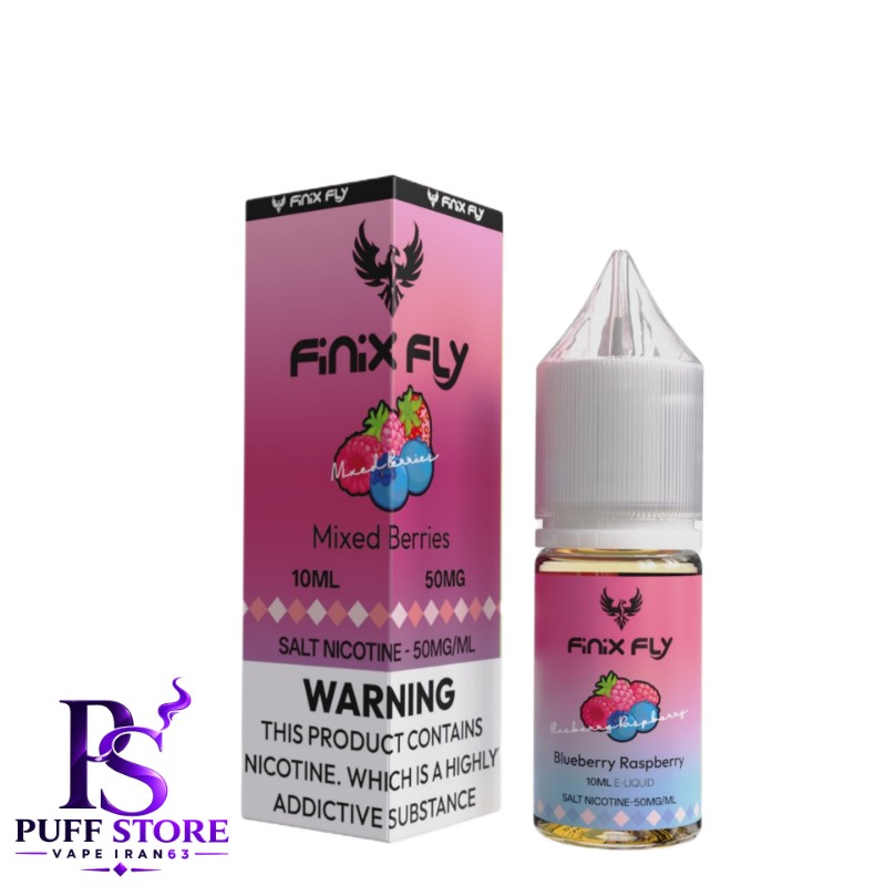 سالت نیکوتین ۵۰ فینیكس فلاي بلوبري تمشك توت فرنگي (10میل )FINIX FLY SALT NICOTIN 10ML MIXED BERRIES 50MG