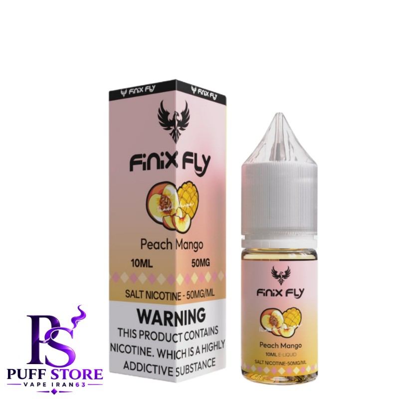 سالت نیکوتین ۵۰ فینیكس فلاي انبه هلو (10میل )FINIX FLY SALT NICOTIN 10ML PEACH MANGO 50MG