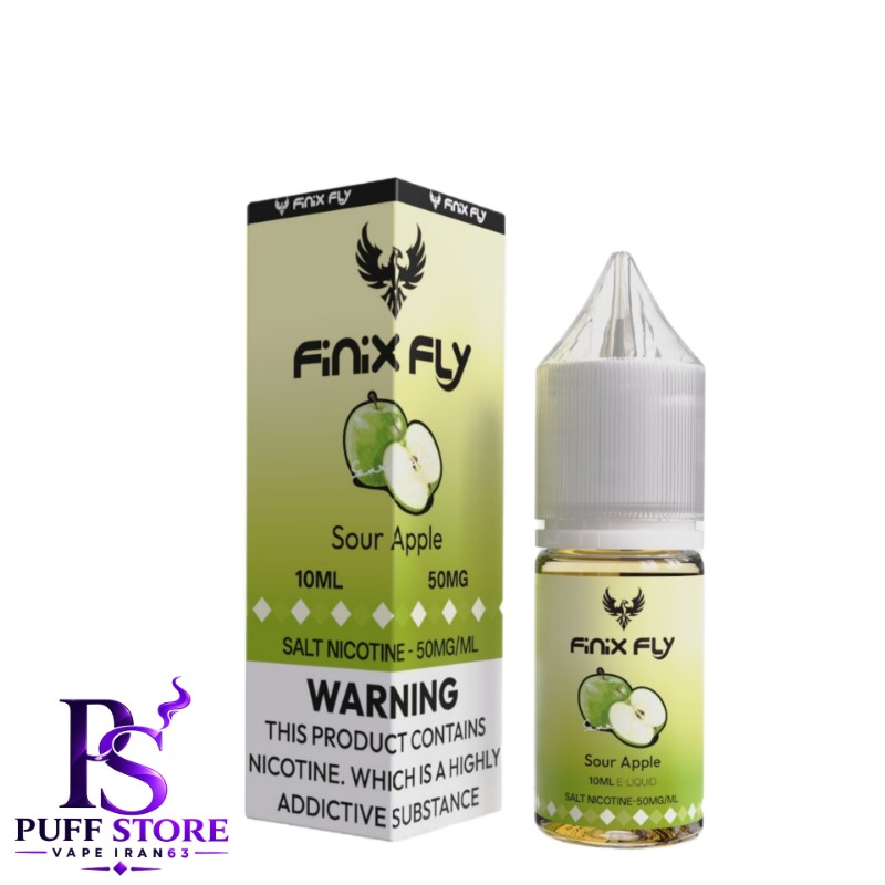 سالت نیکوتین ۵۰ فینیكس فلاي سیب ترش (10میل )FINIX FLY SALT NICOTIN 10ML SOUR APPLE 50MG