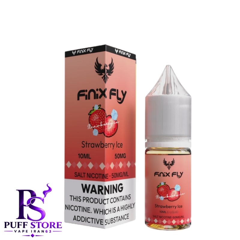 سالت نیکوتین ۵۰ فینیكس فلاي توت فرنگي  یخ(10میل )FINIX FLY SALT NICOTIN 10ML STRAWBERRY ICE 50MG