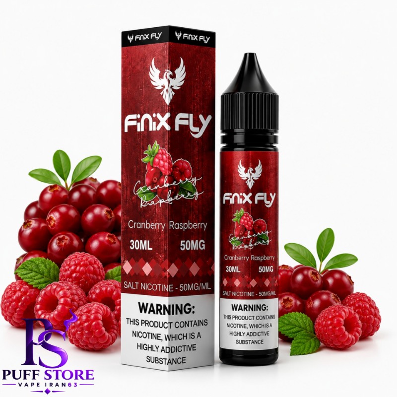 سالت نیکوتین فینیكس فلاي تمشک زغال اخته (۳۰میل)SALT NICOTIN FINIX FLY 30ML CRANBERRY RASPBERRY