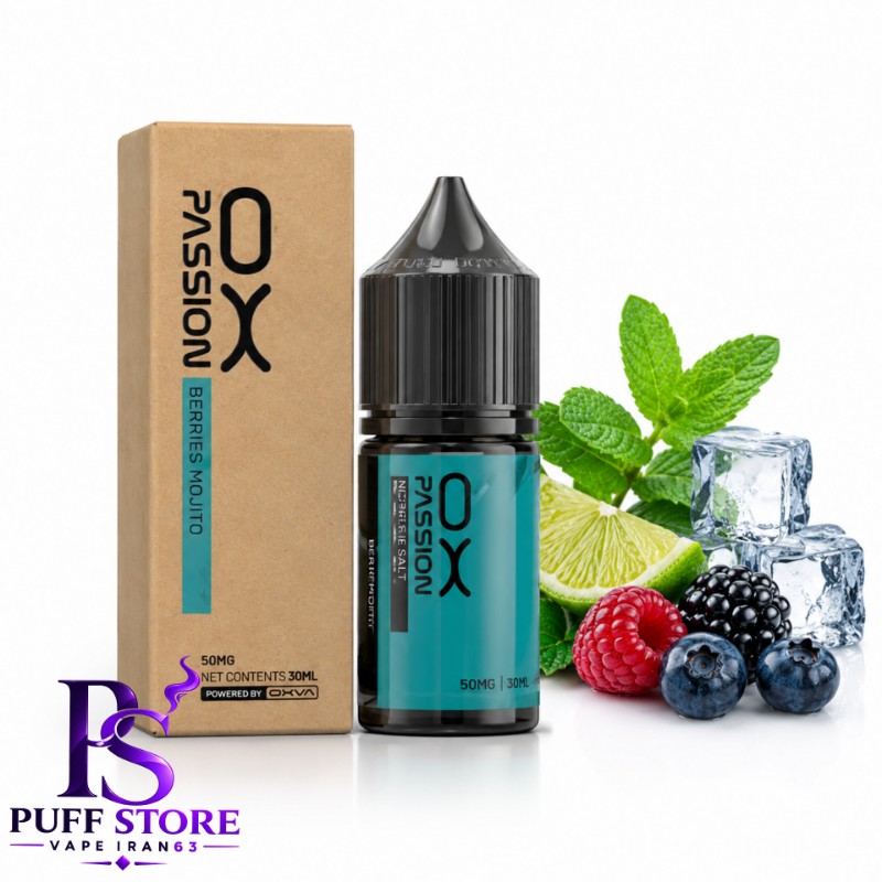 سالت نیکوتین اکسوا توت فرنگی موهیتو (30میل)SALT NICOTIN OX PASSION 30ML OXVA BERRIES MOJITO