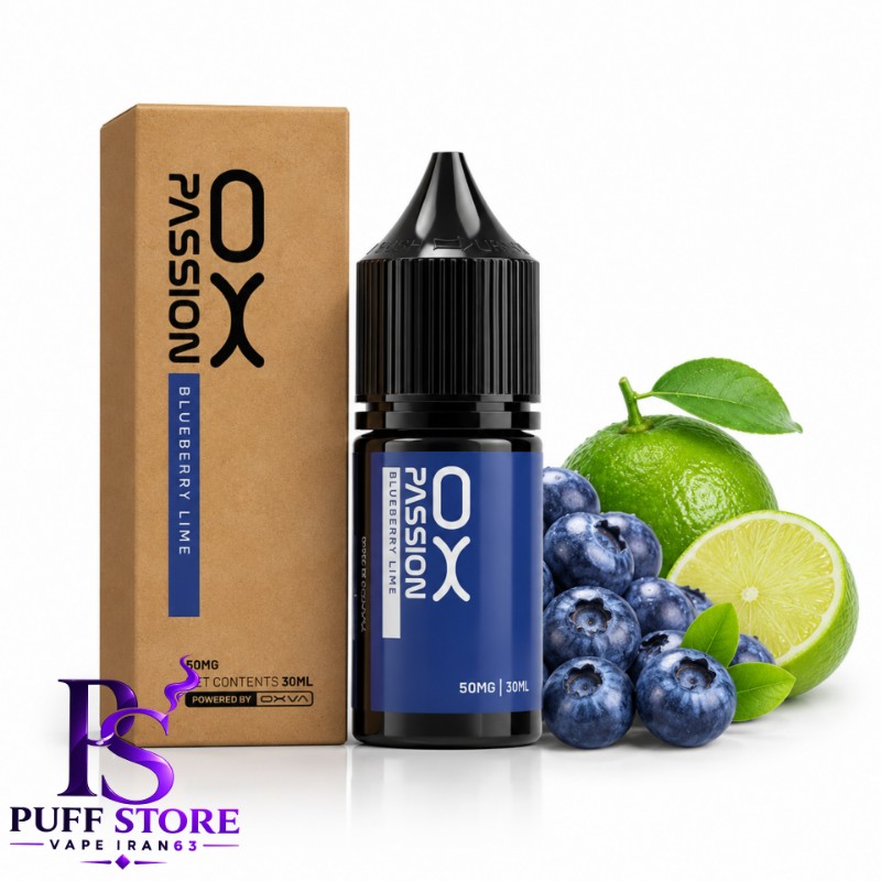 سالت نیکوتین اکسوا بلوبری لیمو (30میل)SALT NICOTIN OX PASSION 30ML OXVA  BLUEBERRY LIME