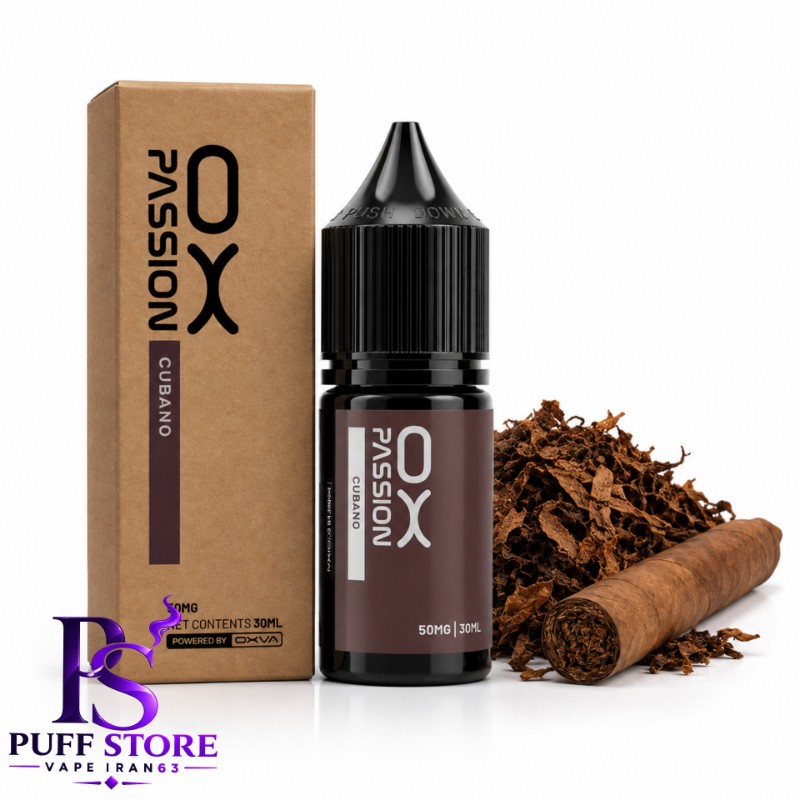 سالت نیکوتین اکسوا تنباکو وانیل خامه (30میل)SALT NICOTIN OX PASSION 30ML OXVA CUBANO
