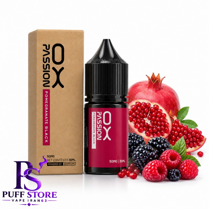 سالت نیکوتین اکسوا انار تمشک سیاه (30میل)SALT NICOTIN OX PASSION 30ML OXVA POM BLACK