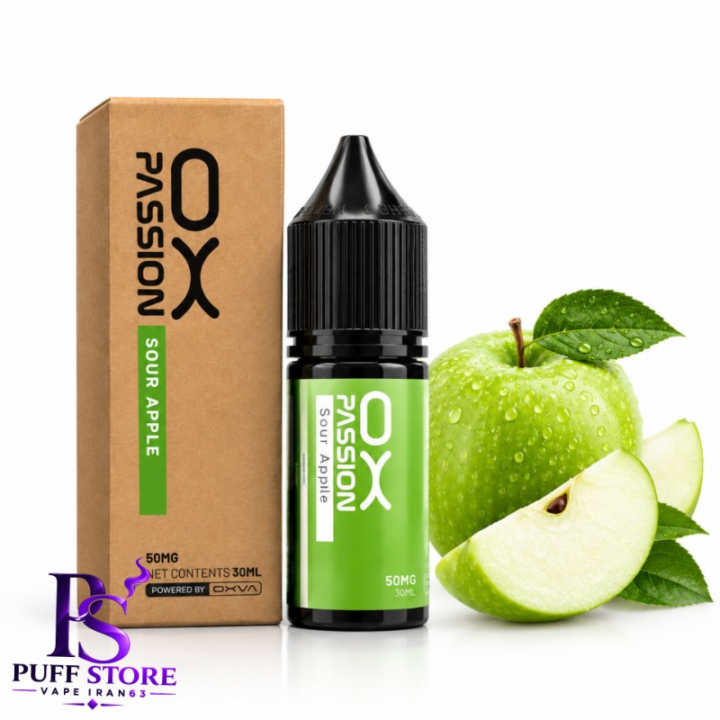 سالت نیکوتین اکسوا سیب ترش (30میل)SALT NICOTIN OX PASSION 30ML OXVA SOUR APPLE 