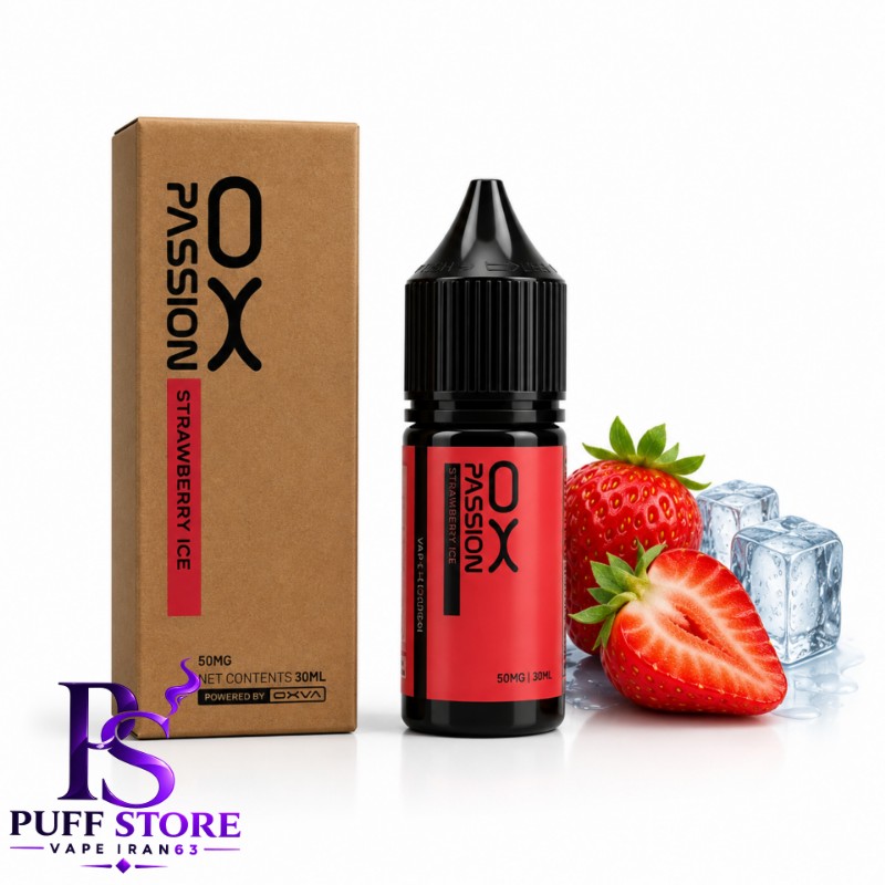 سالت نیکوتین اکسوا توت فرنگی یخ(30میل)SALT NICOTIN OX PASSION 30ML OXVA  STRAWBERRY ICE